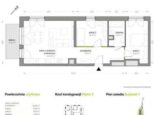 Mieszkanie 62,9m²