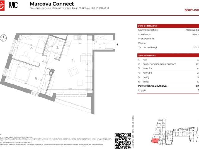 Mieszkanie 62m²