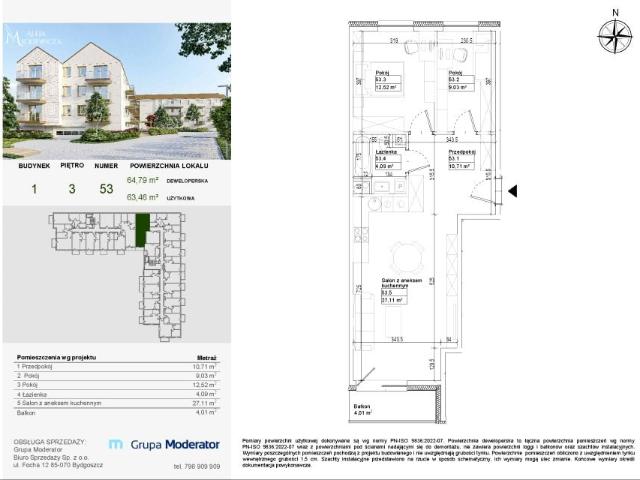 Mieszkanie 63,5m²