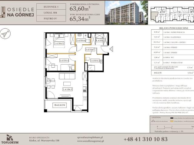 Mieszkanie 63,6m²