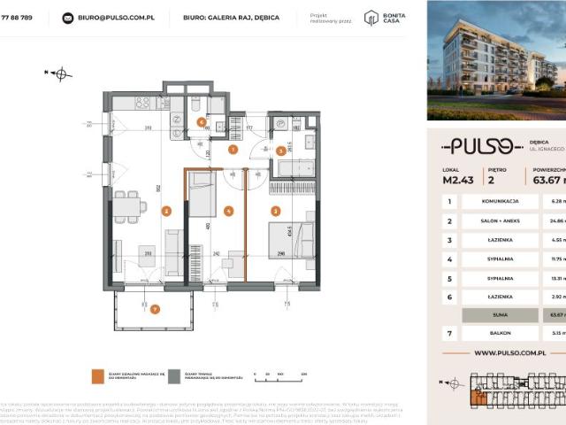 Mieszkanie 63,7m²