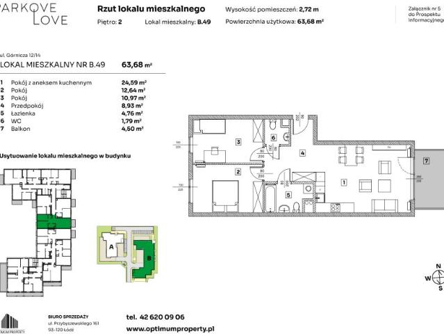 Mieszkanie 63,7m²