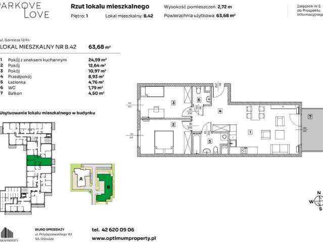 Mieszkanie 63,7m²