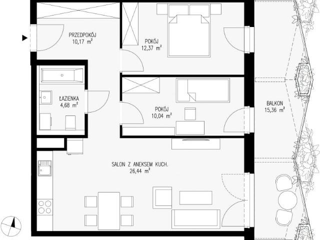 Mieszkanie 63,7m²