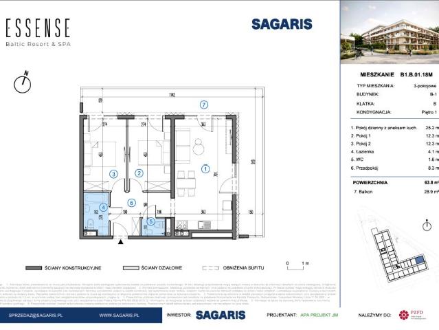 Mieszkanie 63,8m²