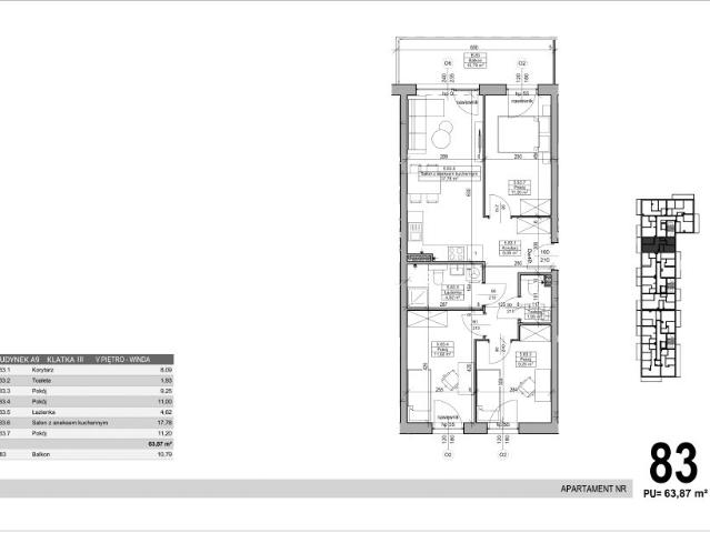 Mieszkanie 63,9m²