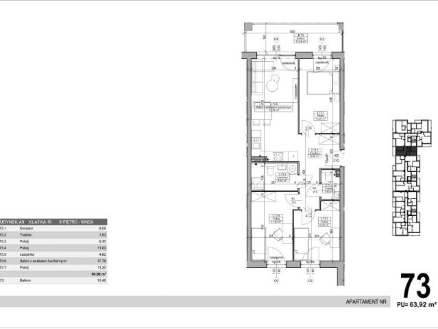 Mieszkanie 63,9m²