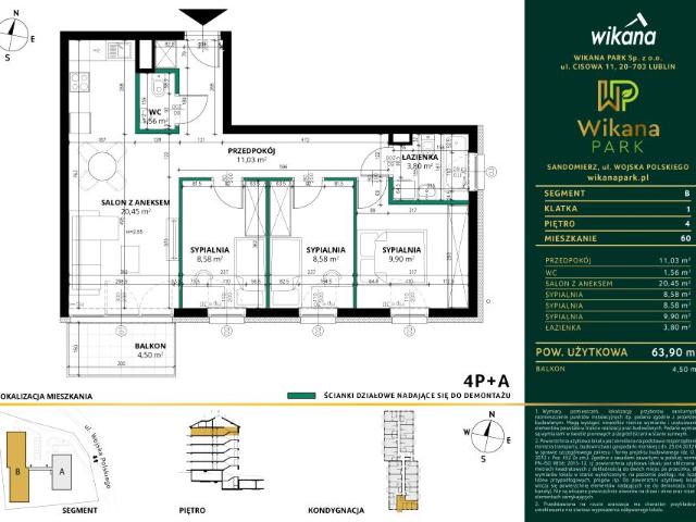 Mieszkanie 63,9m²
