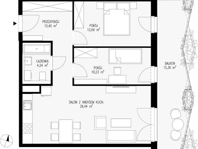 Mieszkanie 63,9m²