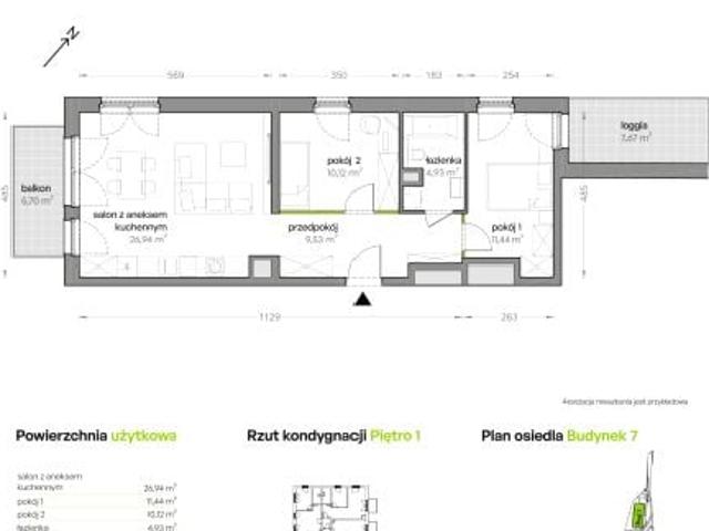 Mieszkanie 63m²