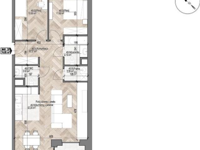 Mieszkanie 74,1m²