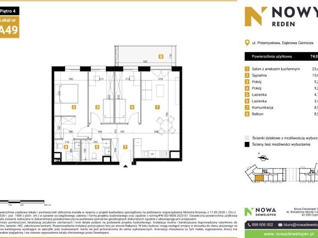 Mieszkanie 74m²