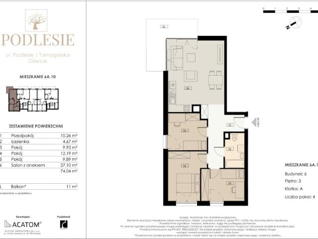Mieszkanie 74m²