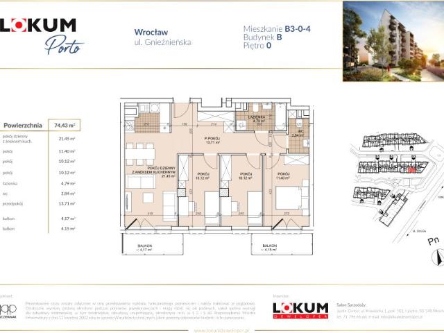 Mieszkanie 74m²