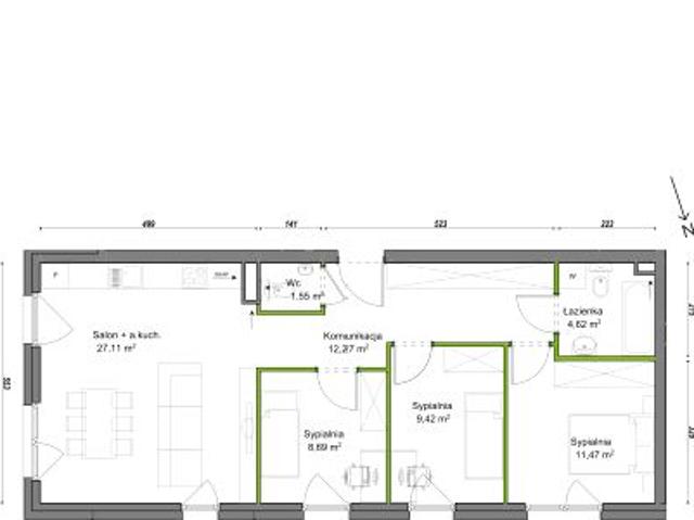 Mieszkanie 75,1m²