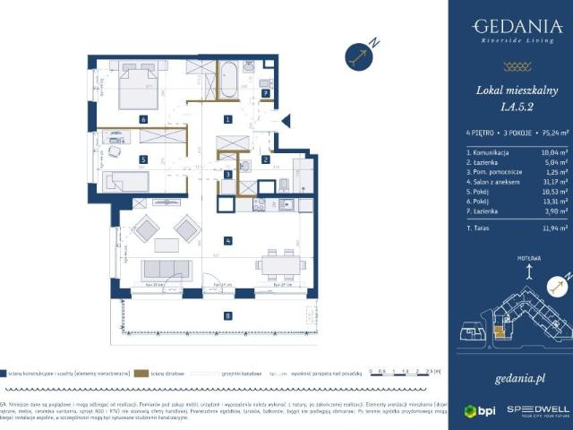 Mieszkanie 75,2m²
