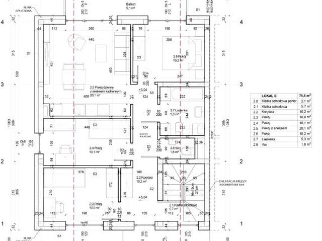 Mieszkanie 75,5m²