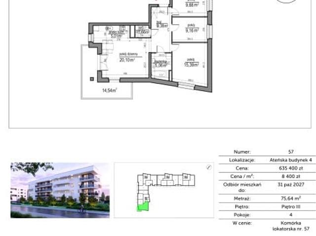 Mieszkanie 75,6m²