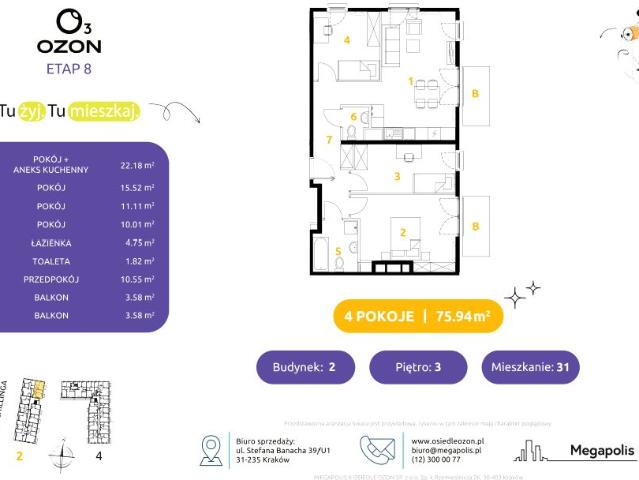 Mieszkanie 75,9m²