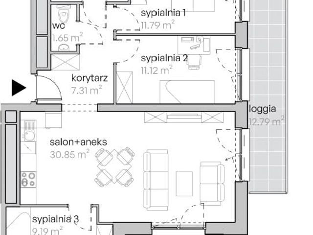 Mieszkanie 76,9m²