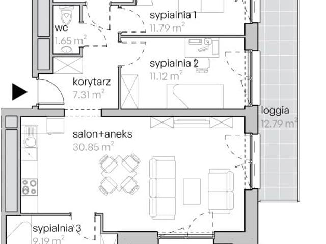 Mieszkanie 77m²