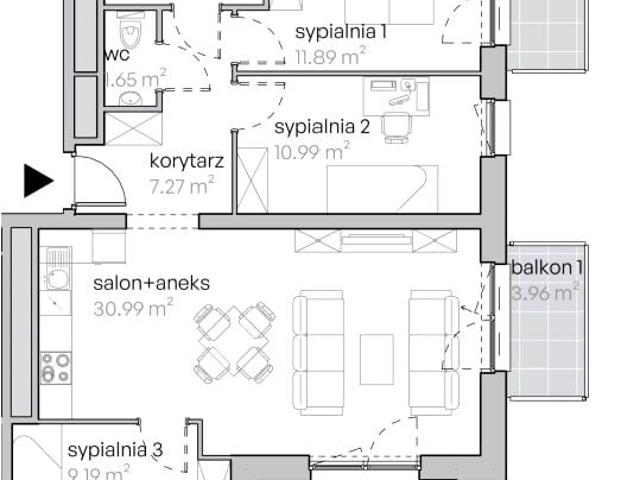 Mieszkanie 77,1m²