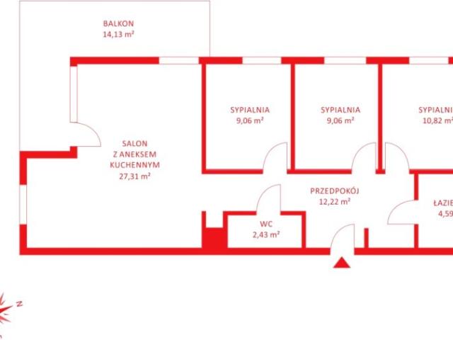 Mieszkanie 77,77 m², Straszyn