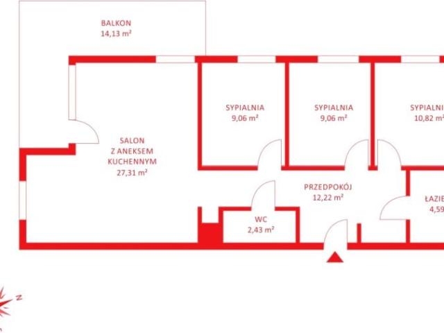 Mieszkanie 77,77 m², Straszyn