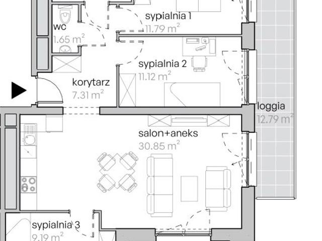 Mieszkanie 77m²