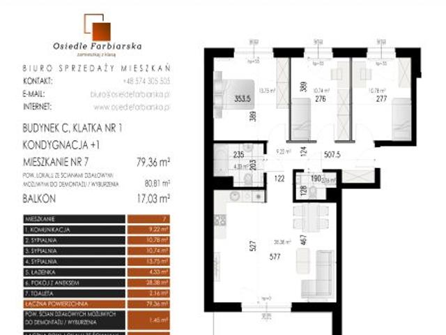 Mieszkanie 79,4m²