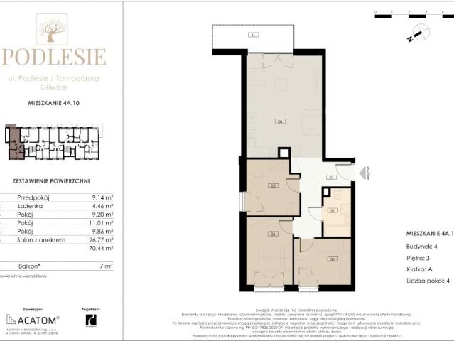 Mieszkanie 70,4m²