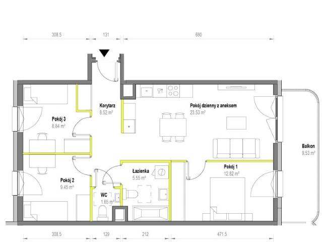 Mieszkanie 70,4m²