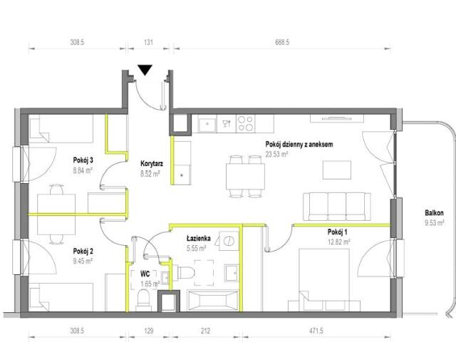 Mieszkanie 70,4m²