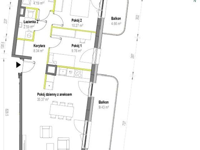 Mieszkanie 70,5m²