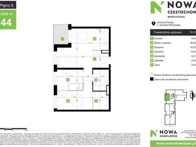 Mieszkanie 70,7m²