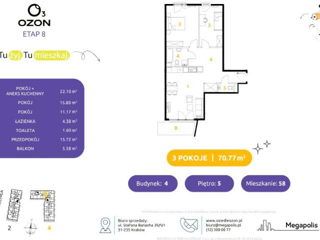 Mieszkanie 70,8m²
