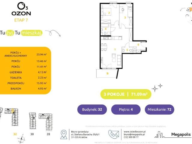 Mieszkanie 71,1m²