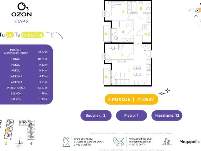 Mieszkanie 71,1m²