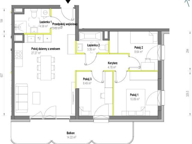 Mieszkanie 71,5m²