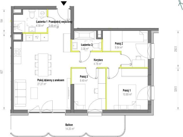 Mieszkanie 71,5m²
