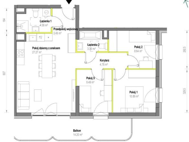 Mieszkanie 71,5m²