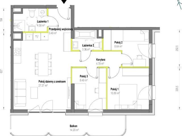 Mieszkanie 71,5m²