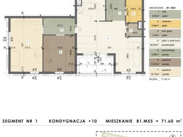 Mieszkanie 71,6m²
