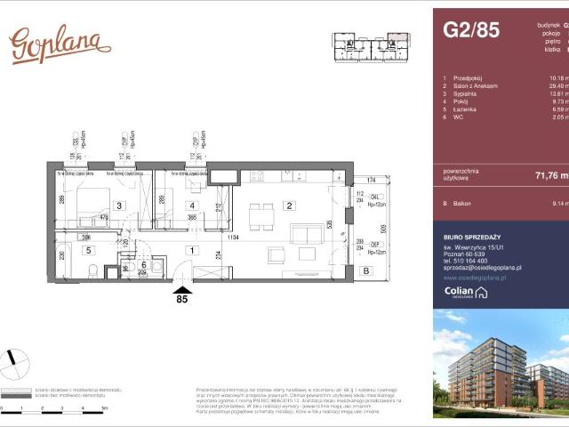 Mieszkanie 71,8m²