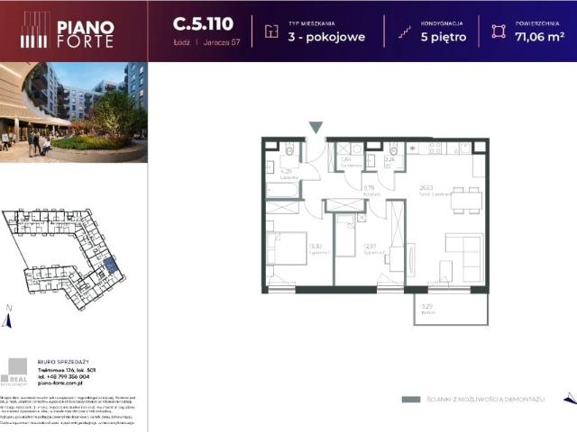 Mieszkanie 71m²