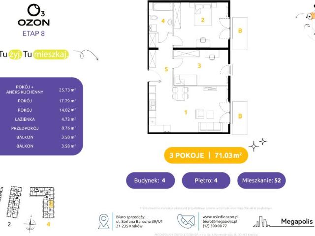 Mieszkanie 71m²