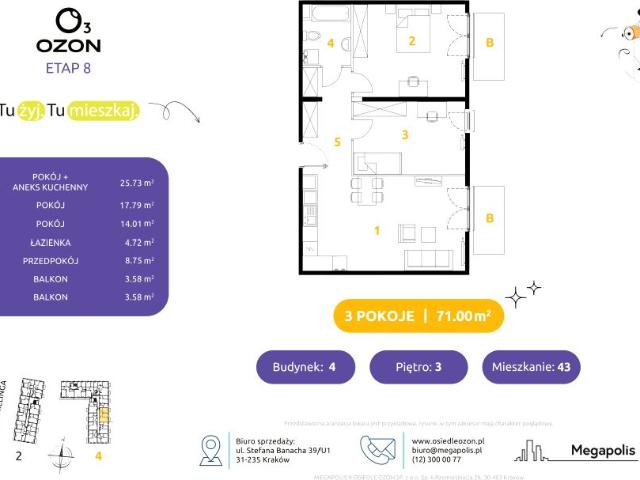 Mieszkanie 71m²