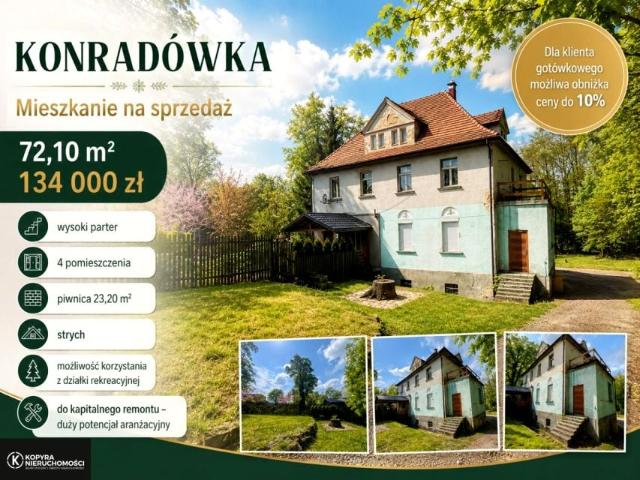 Mieszkanie 72,10 m², Konradówka