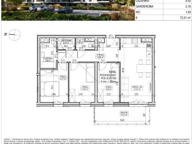 Mieszkanie 72,5m²