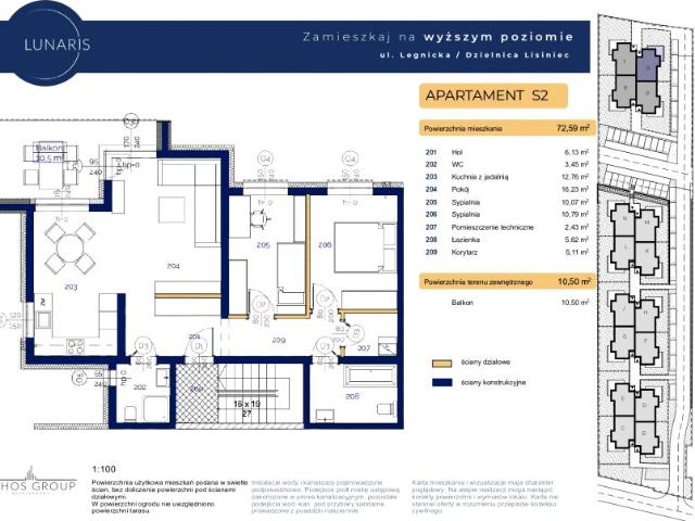 Mieszkanie 72,6m²